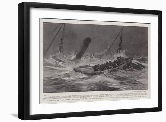 The Wreck of the Liner Mohegan on the Manacle Rocks, the Porthoustock Lifeboat Rescuing the Crew-Joseph Nash-Framed Giclee Print