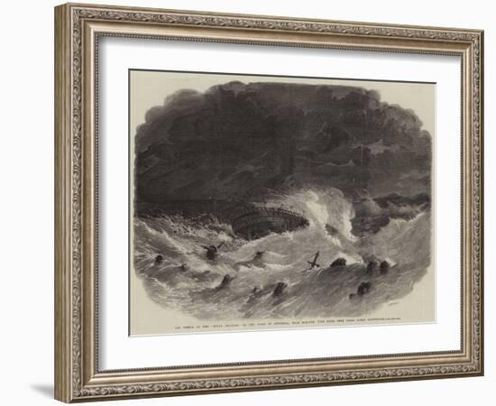 The Wreck of the Royal Charter on the Coast of Anglesea-Edwin Weedon-Framed Giclee Print