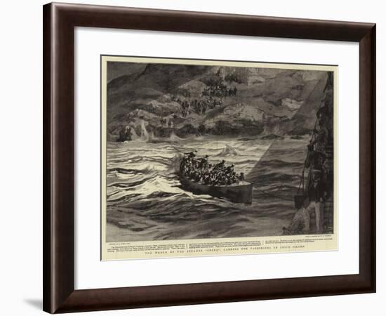 The Wreck of the Steamer China, Landing the Passangers on Perim Island-Joseph Nash-Framed Giclee Print