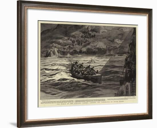 The Wreck of the Steamer China, Landing the Passangers on Perim Island-Joseph Nash-Framed Giclee Print