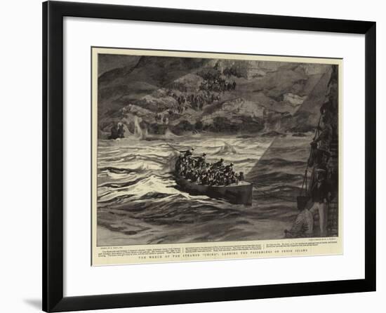 The Wreck of the Steamer China, Landing the Passangers on Perim Island-Joseph Nash-Framed Giclee Print