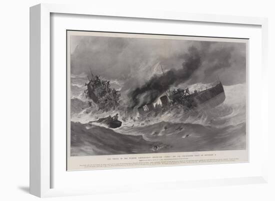 The Wreck of the Turbine Torpedo-Boat Destroyer Cobra Off the Lincolnshire Coast on 18 September-Fred T. Jane-Framed Giclee Print