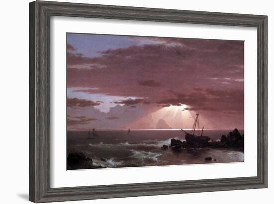 The Wreck-Frederic Edwin Church-Framed Art Print