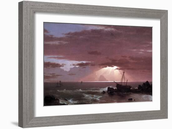 The Wreck-Frederic Edwin Church-Framed Art Print