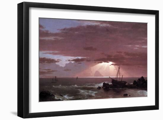 The Wreck-Frederic Edwin Church-Framed Art Print