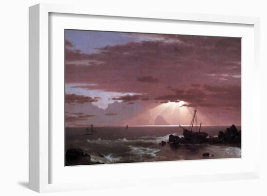 The Wreck-Frederic Edwin Church-Framed Art Print