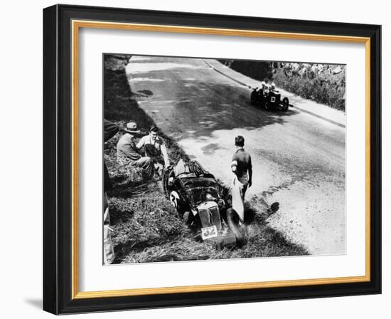 The Wreckage of Goldie Gardner's MG J4, Tourist Trophy, Ards-Belfast, 1932-null-Framed Photographic Print