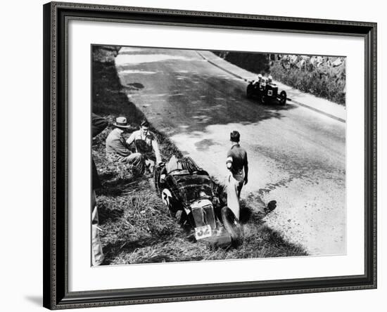 The Wreckage of Goldie Gardner's MG J4, Tourist Trophy, Ards-Belfast, 1932-null-Framed Photographic Print