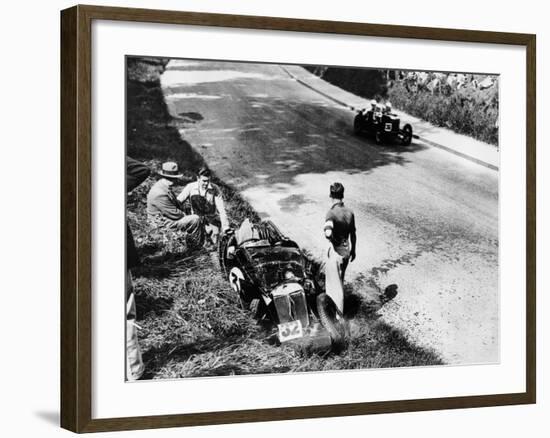 The Wreckage of Goldie Gardner's MG J4, Tourist Trophy, Ards-Belfast, 1932-null-Framed Photographic Print