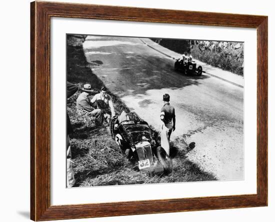 The Wreckage of Goldie Gardner's MG J4, Tourist Trophy, Ards-Belfast, 1932-null-Framed Photographic Print