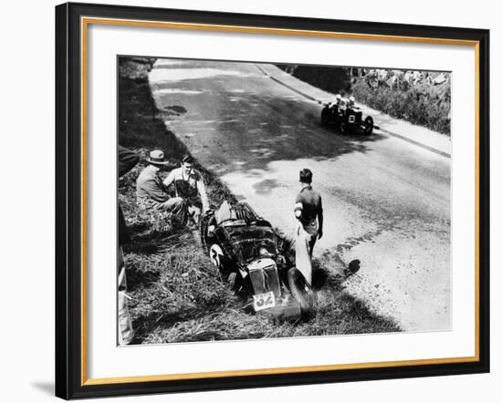 The Wreckage of Goldie Gardner's MG J4, Tourist Trophy, Ards-Belfast, 1932-null-Framed Photographic Print