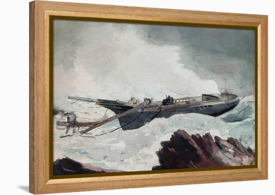 The Wrecked Schooner, C.1900-10-Winslow Homer-Framed Premier Image Canvas