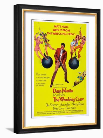 THE WRECKING CREW, US poster, Dean Martin, 1969-null-Framed Premium Giclee Print