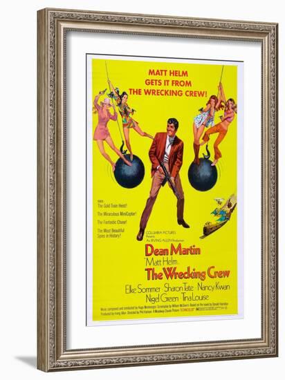 THE WRECKING CREW, US poster, Dean Martin, 1969-null-Framed Art Print