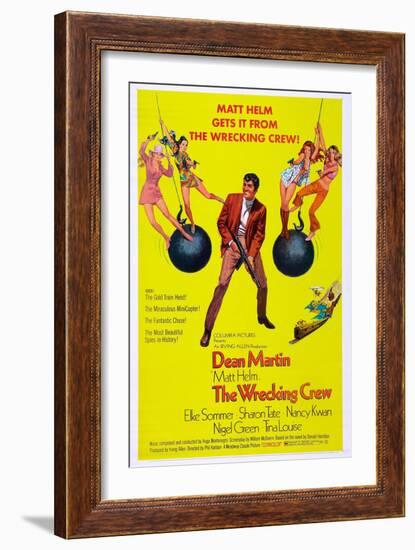 THE WRECKING CREW, US poster, Dean Martin, 1969-null-Framed Art Print