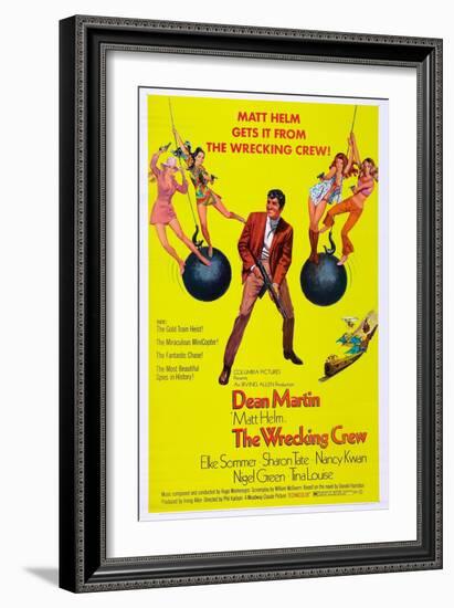 THE WRECKING CREW, US poster, Dean Martin, 1969-null-Framed Art Print