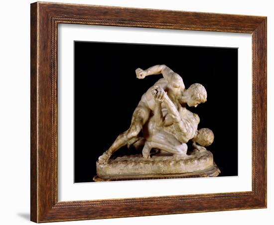 The Wrestler, Copy of Greek Sculpture 3rd Century BC-null-Framed Giclee Print