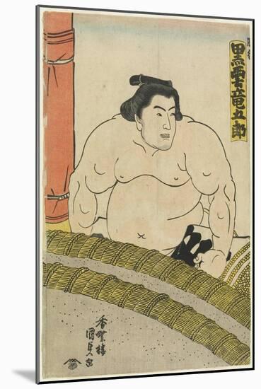 The Wrestler Kurokumo Tatsugoro of the Higo Stable, 1830-1844-Utagawa Kunisada-Mounted Giclee Print