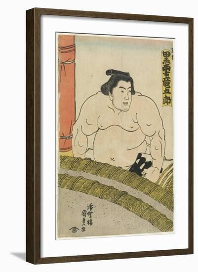 The Wrestler Kurokumo Tatsugoro of the Higo Stable, 1830-1844-Utagawa Kunisada-Framed Giclee Print