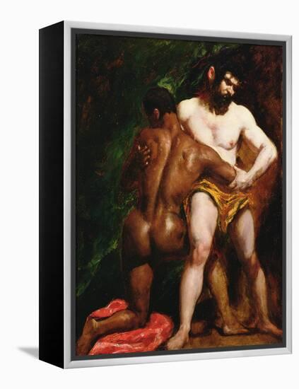 The Wrestlers, 1835-45-William Etty-Framed Premier Image Canvas