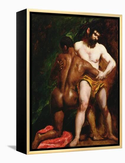 The Wrestlers, 1835-45-William Etty-Framed Premier Image Canvas