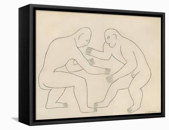 The Wrestlers, 1913-Henri Gaudier-brzeska-Framed Premier Image Canvas