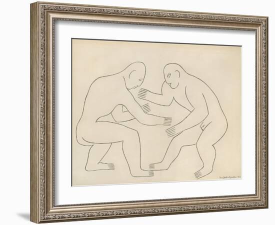 The Wrestlers, 1913-Henri Gaudier-brzeska-Framed Giclee Print