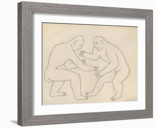 The Wrestlers, 1913-Henri Gaudier-brzeska-Framed Giclee Print