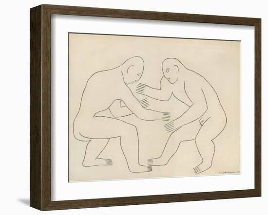 The Wrestlers, 1913-Henri Gaudier-brzeska-Framed Giclee Print