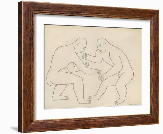 The Wrestlers, 1913-Henri Gaudier-brzeska-Framed Giclee Print