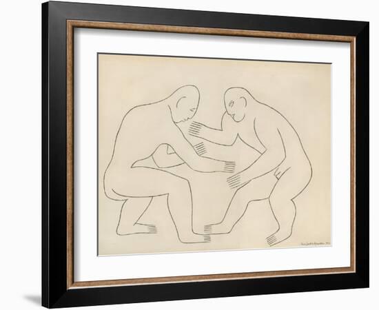 The Wrestlers, 1913-Henri Gaudier-brzeska-Framed Giclee Print