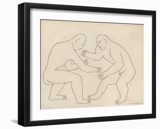 The Wrestlers, 1913-Henri Gaudier-brzeska-Framed Giclee Print
