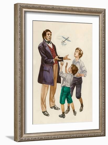 The Wright Brothers as Boys, Given a Toy Plane by their Father-Peter Jackson-Framed Giclee Print