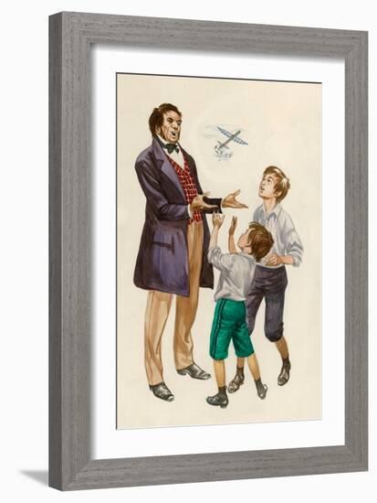 The Wright Brothers as Boys, Given a Toy Plane by their Father-Peter Jackson-Framed Giclee Print