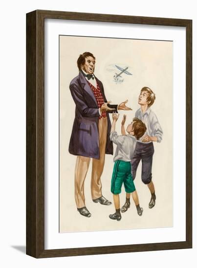 The Wright Brothers as Boys, Given a Toy Plane by their Father-Peter Jackson-Framed Giclee Print