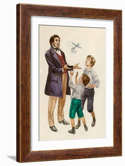 The Wright Brothers as Boys, Given a Toy Plane by their Father-Peter Jackson-Framed Giclee Print