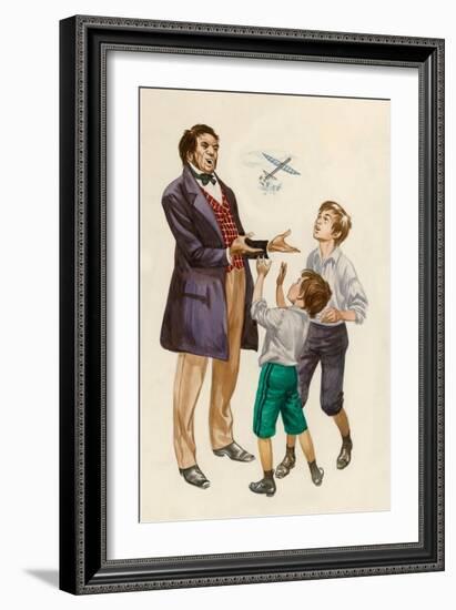 The Wright Brothers as Boys, Given a Toy Plane by their Father-Peter Jackson-Framed Giclee Print