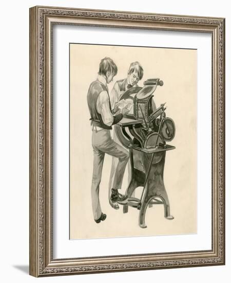 The Wright Brothers as Boys-Peter Jackson-Framed Giclee Print