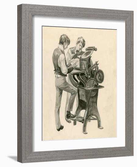 The Wright Brothers as Boys-Peter Jackson-Framed Giclee Print