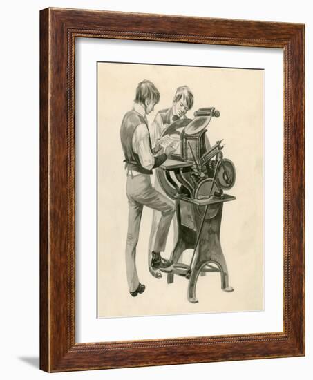 The Wright Brothers as Boys-Peter Jackson-Framed Giclee Print