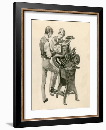 The Wright Brothers as Boys-Peter Jackson-Framed Giclee Print