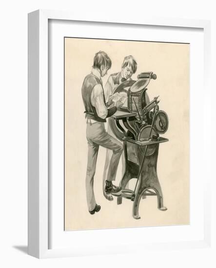 The Wright Brothers as Boys-Peter Jackson-Framed Giclee Print