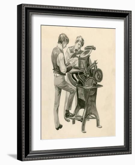 The Wright Brothers as Boys-Peter Jackson-Framed Giclee Print