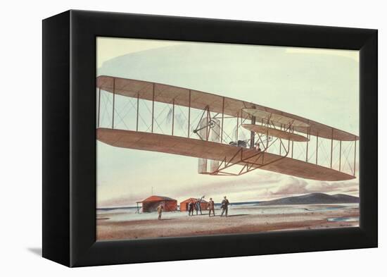 The Wright Brothers at Kitty Hawk, North Carolina, in 1903-American School-Framed Premier Image Canvas