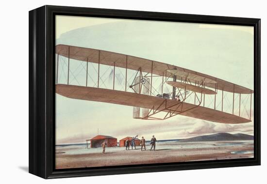 The Wright Brothers at Kitty Hawk, North Carolina, in 1903-American School-Framed Premier Image Canvas