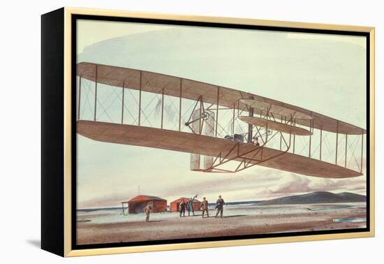 The Wright Brothers at Kitty Hawk, North Carolina, in 1903-American School-Framed Premier Image Canvas