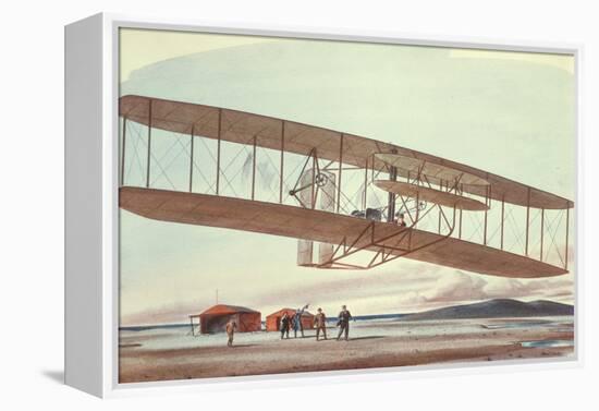 The Wright Brothers at Kitty Hawk, North Carolina, in 1903-American School-Framed Premier Image Canvas