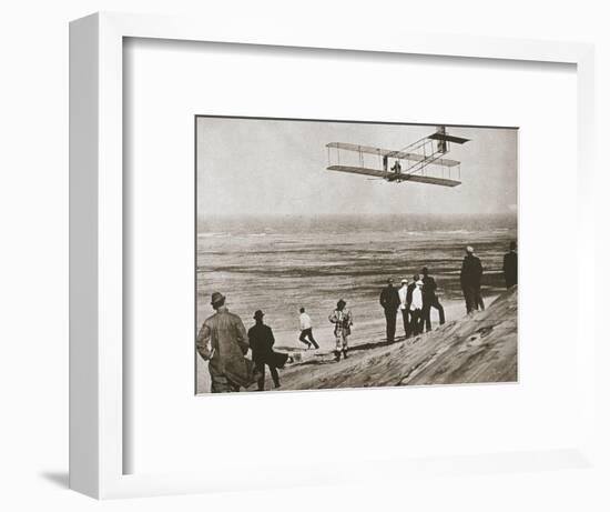 The Wright Brothers testing an early plane at Kitty Hawk, North Carolina, USA, c1903-Unknown-Framed Photographic Print