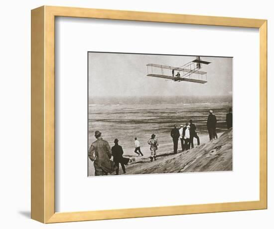 The Wright Brothers testing an early plane at Kitty Hawk, North Carolina, USA, c1903-Unknown-Framed Photographic Print