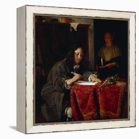 The Writer-Gabriel Metsu-Framed Premier Image Canvas